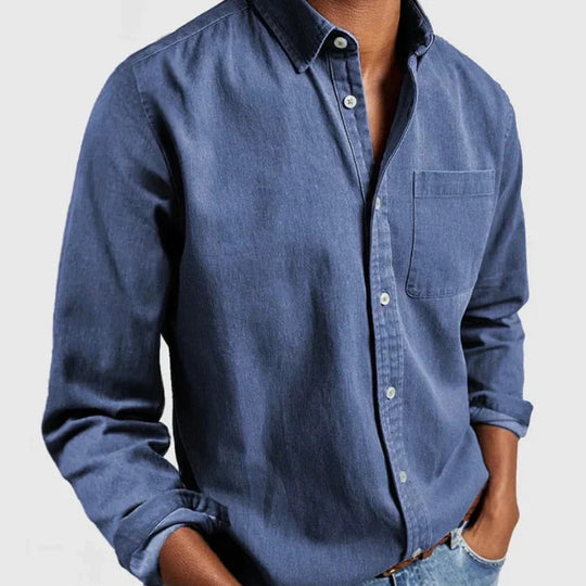 Liam - Heren overhemd Denim 2