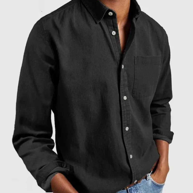 Liam - Heren overhemd Denim 3