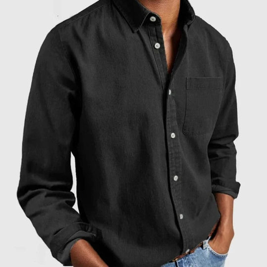 Liam - Heren overhemd Denim 3