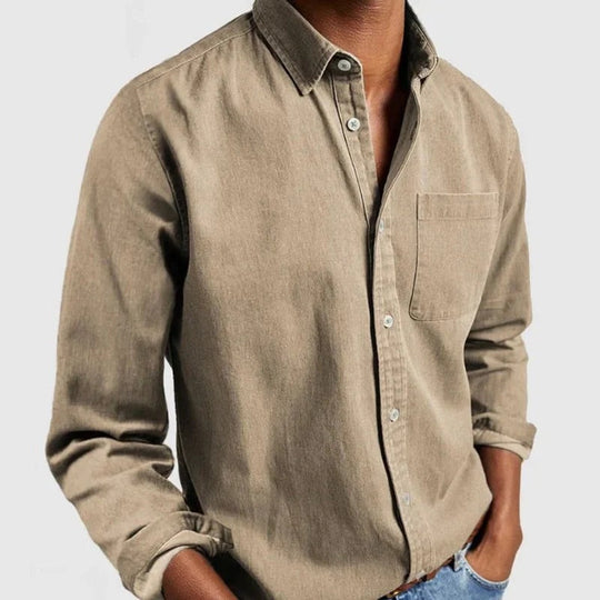 Liam - Heren overhemd Denim 4