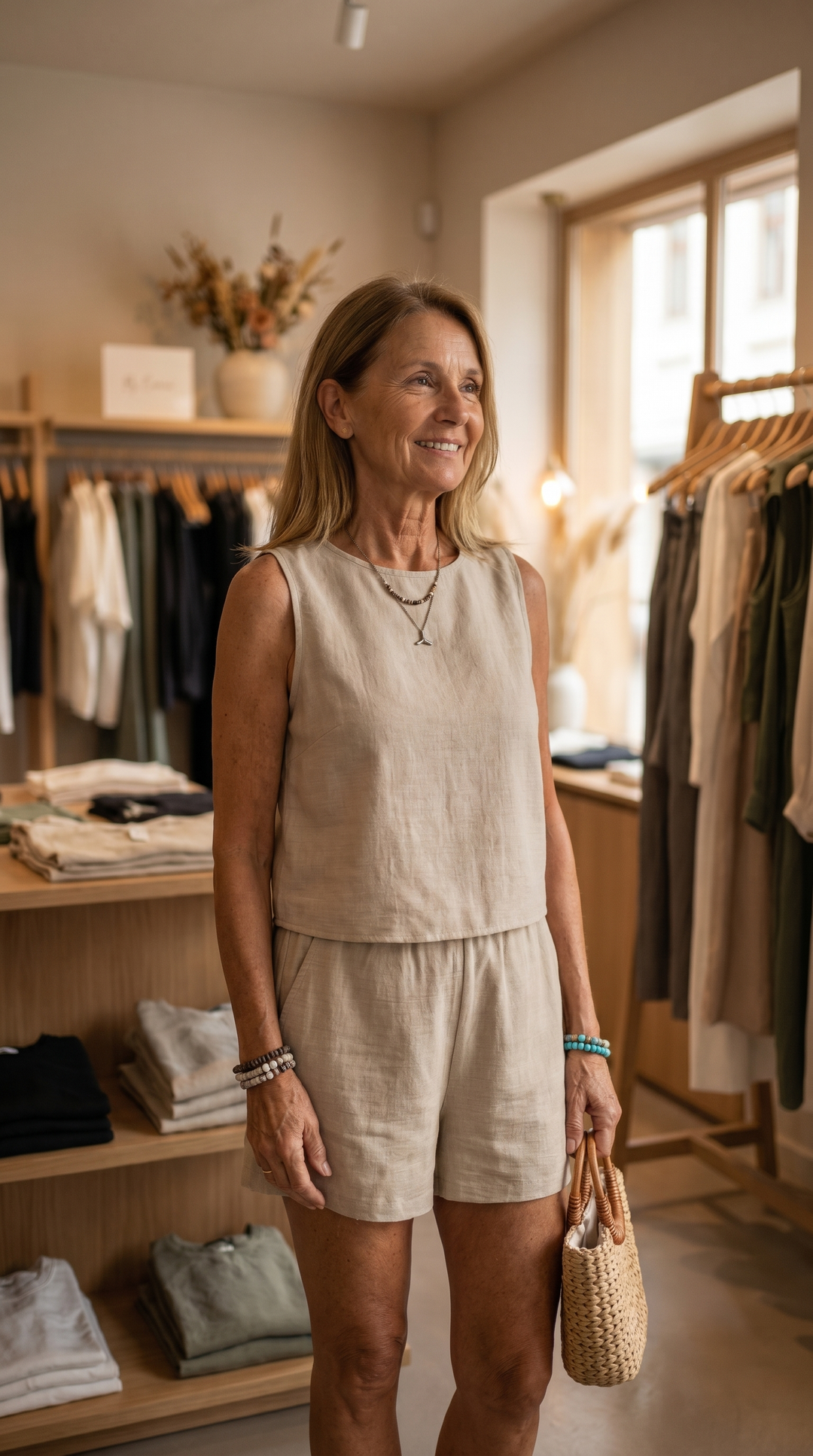 Linda - Zomerset met Mouwloze top en shorts 1