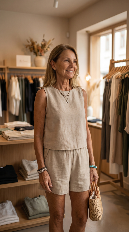 Linda - Zomerset met Mouwloze top en shorts 1