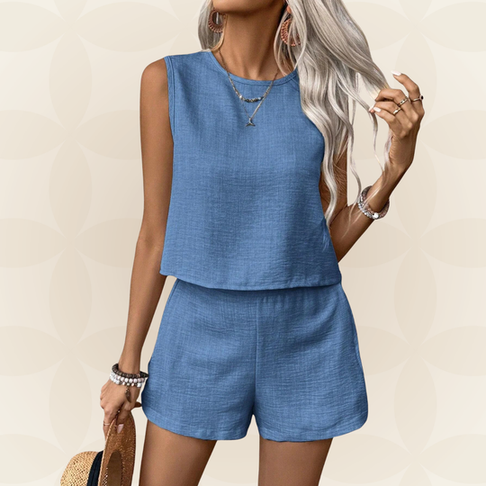 Linda - Zomerset met Mouwloze top en shorts 5