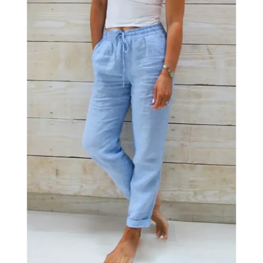 Linnen Broek | Elastische Taille & Flatterende Pasvorm