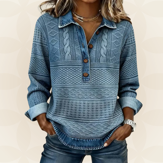 Livia – Top met kraag en knoopsluiting 0