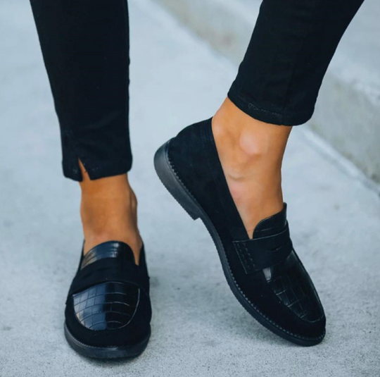 Loafer Damen | Schicker Krokoprint & Zeitloses Schwarzes Design 3