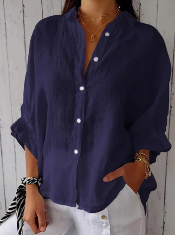 Lockere Knopfbluse Damen - Roosje 4
