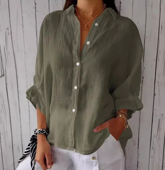 Lockere Knopfbluse Damen - Roosje 5