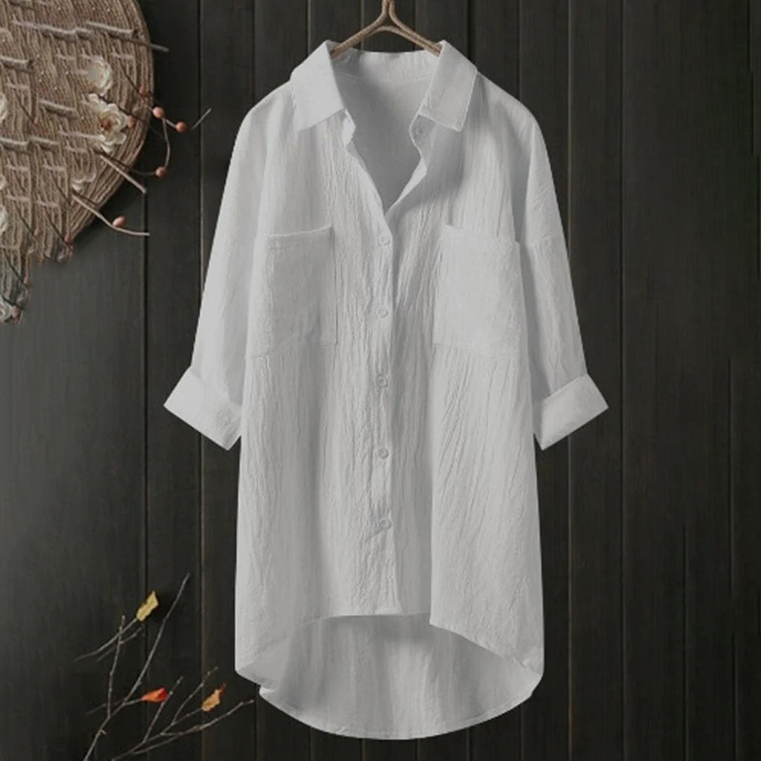 Losvallende Blouse Dames | Oversized Pasvorm & Verlengde Achterkant
