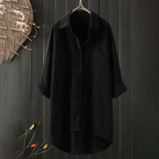 Losvallende Blouse Dames | Oversized Pasvorm & Verlengde Achterkant