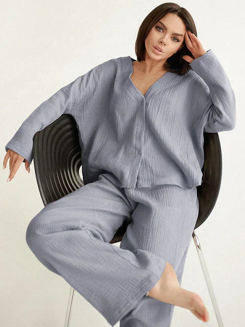 Loungewear-Set Damen aus Hemd und Hose - Dallia 2