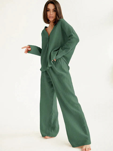 Loungewear-Set Damen aus Hemd und Hose - Dallia 3