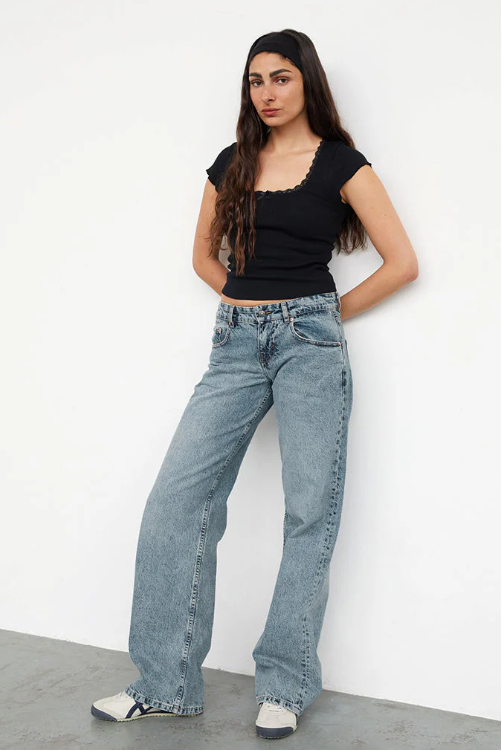 Low waist jeans dames | Straight-leg pasvorm & all-day comfort