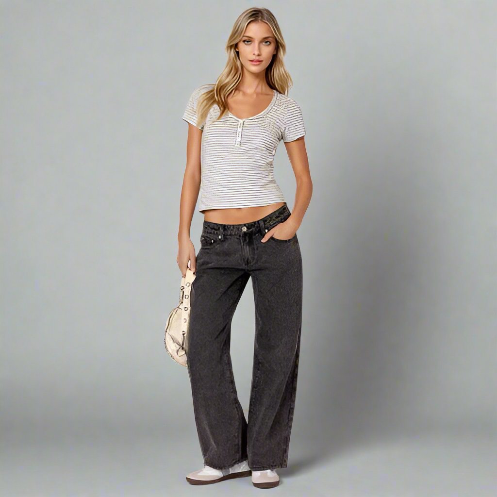 Low waist jeans dames | Straight-leg pasvorm & all-day comfort