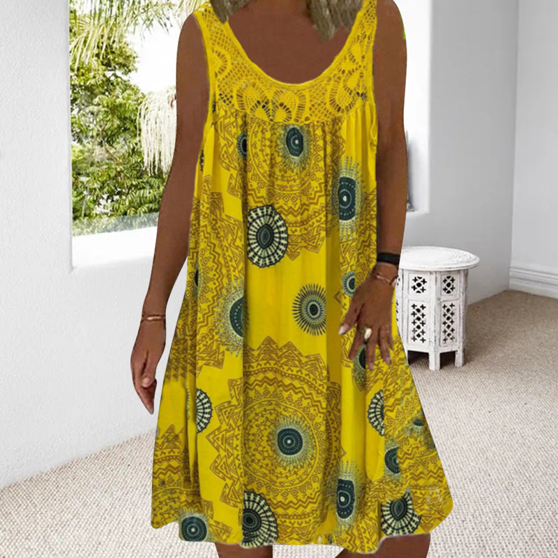 MARISSA – KUSTBRIES MOUWLOZE MIDI JURK 5