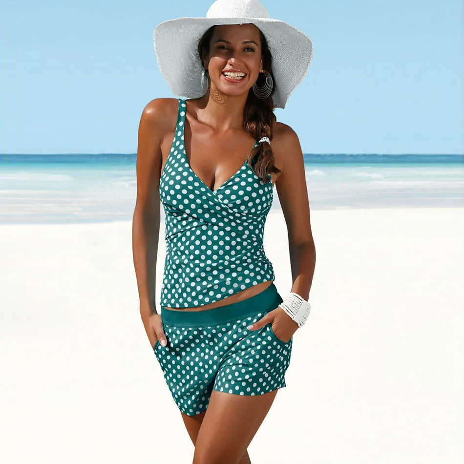 Maddie | Polka Dot Tankini Set 0