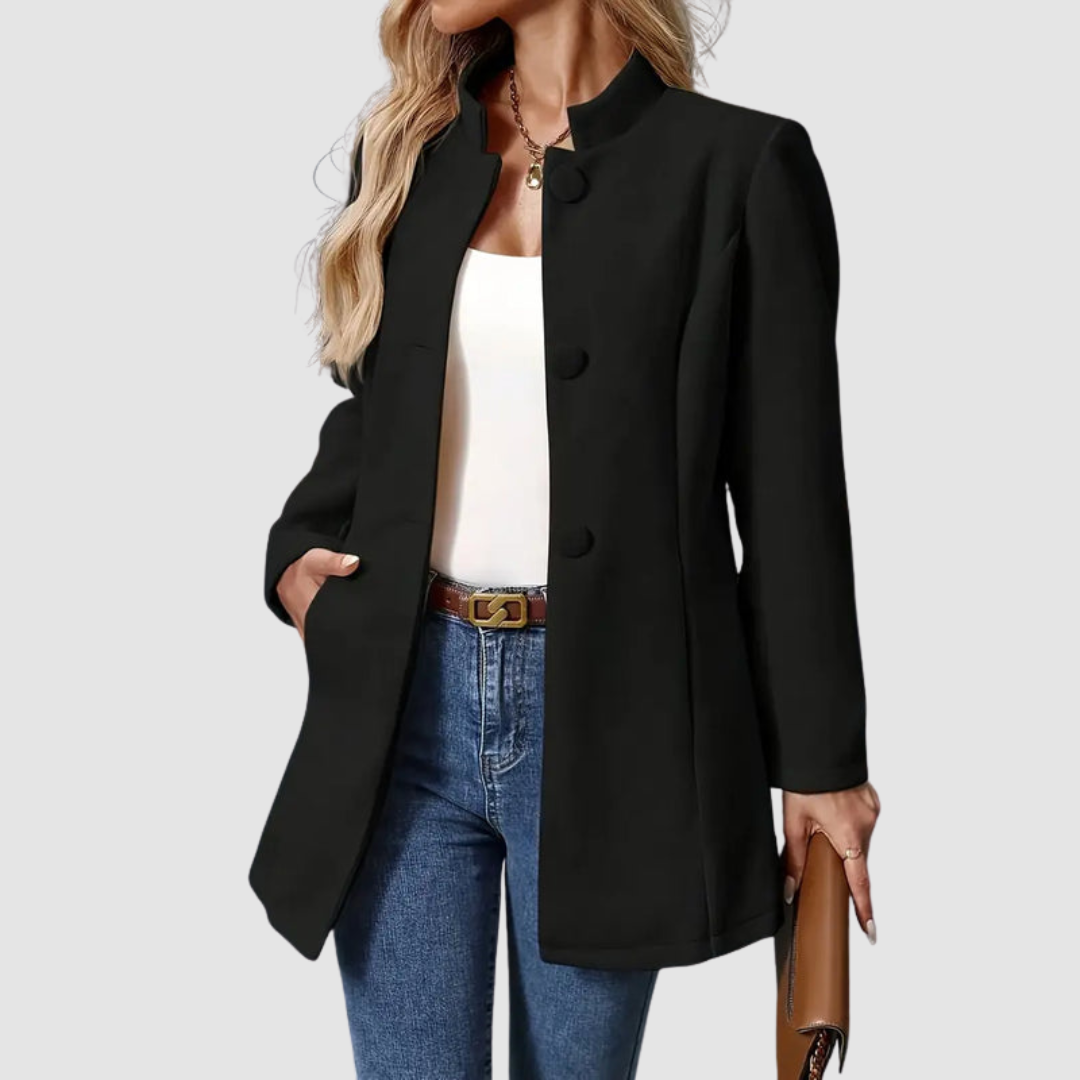 Mantel Damen | Stehkragen & Knopfleiste