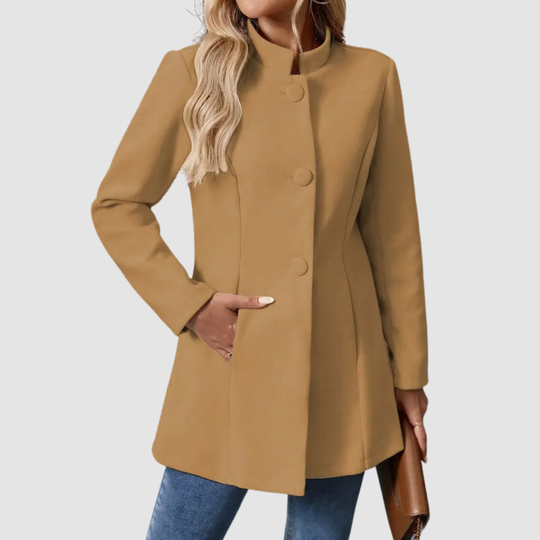 Mantel Damen | Stehkragen & Knopfleiste