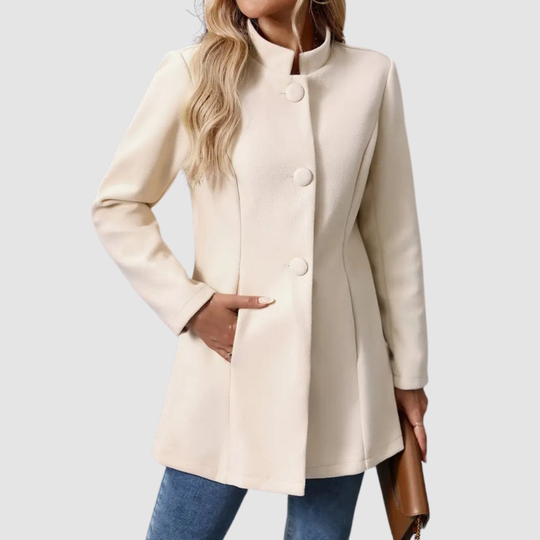 Mantel Damen | Stehkragen & Knopfleiste