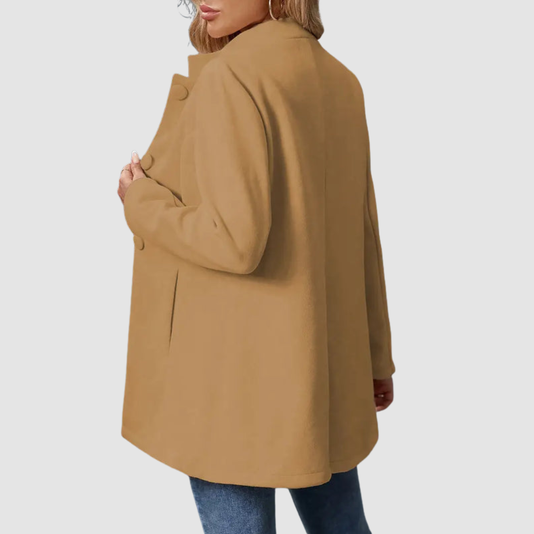 Mantel Damen | Stehkragen & Knopfleiste