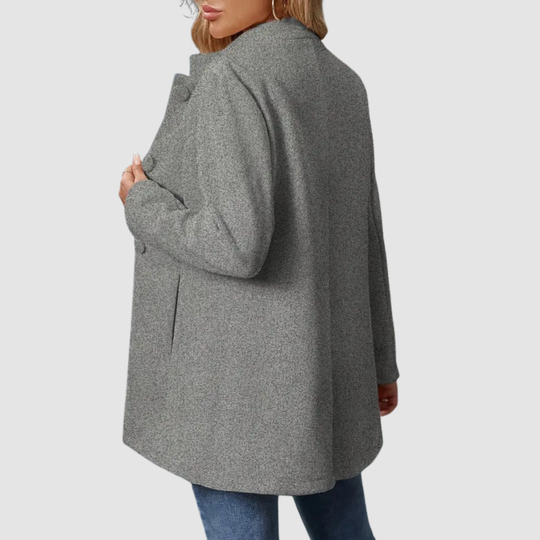 Mantel Damen | Stehkragen & Knopfleiste