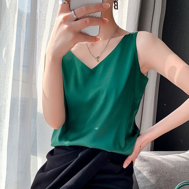 Maria | Elegante zijden tanktop 1