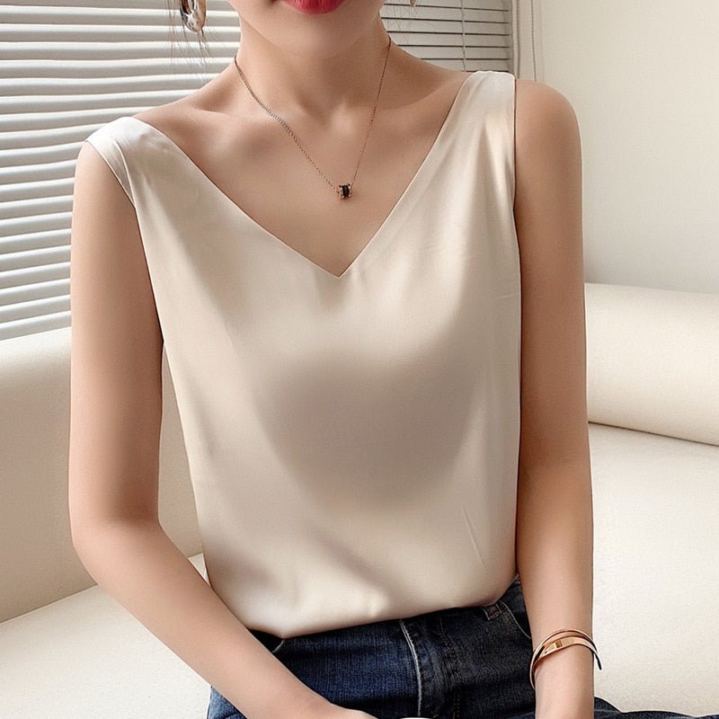 Maria | Elegante zijden tanktop 6