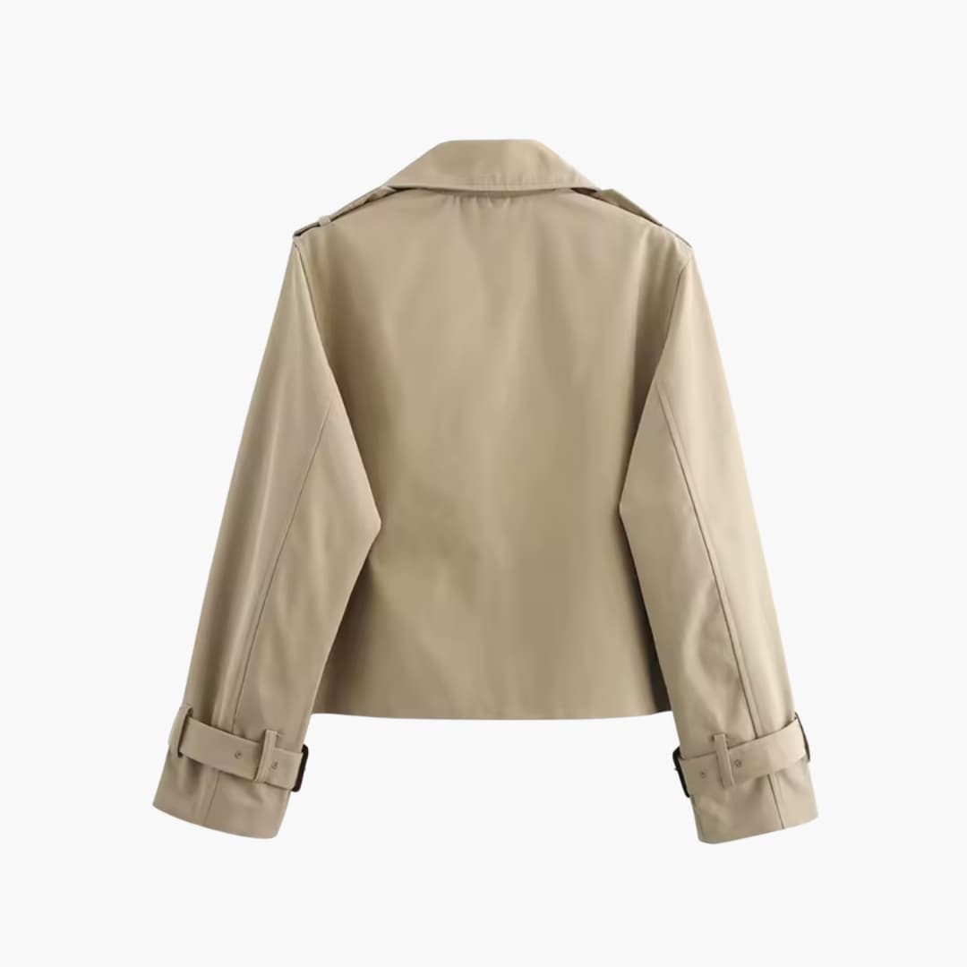 Marianne – Cropped trenchcoat jas met dubbele knopen 1