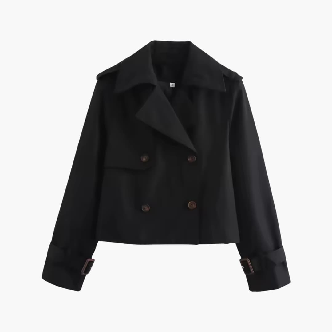 Marianne – Cropped trenchcoat jas met dubbele knopen 3