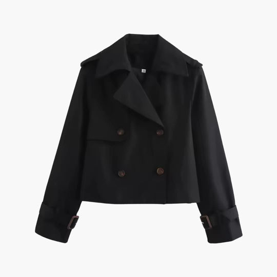 Marianne – Cropped trenchcoat jas met dubbele knopen 3