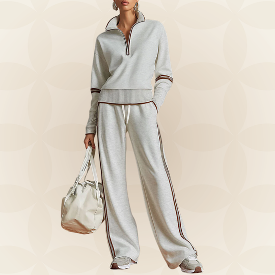 Marieke – Comfortabel set met brede pijpen 0
