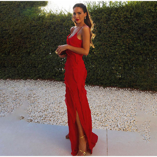 Maxi-Festkleid Damen mit Rüschenlage - Maxine 2