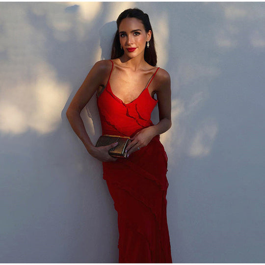 Maxi-Festkleid Damen mit Rüschenlage - Maxine 4