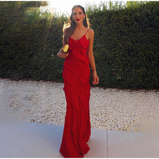 Maxi-Festkleid Damen mit Rüschenlage - Maxine 7