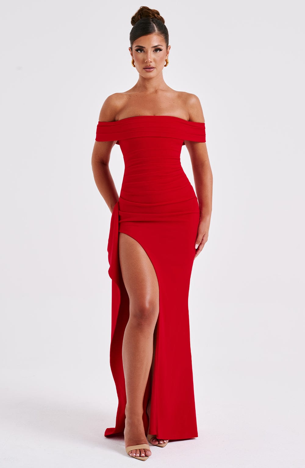 Maxi Jurk Dames | Bardot Halslijn