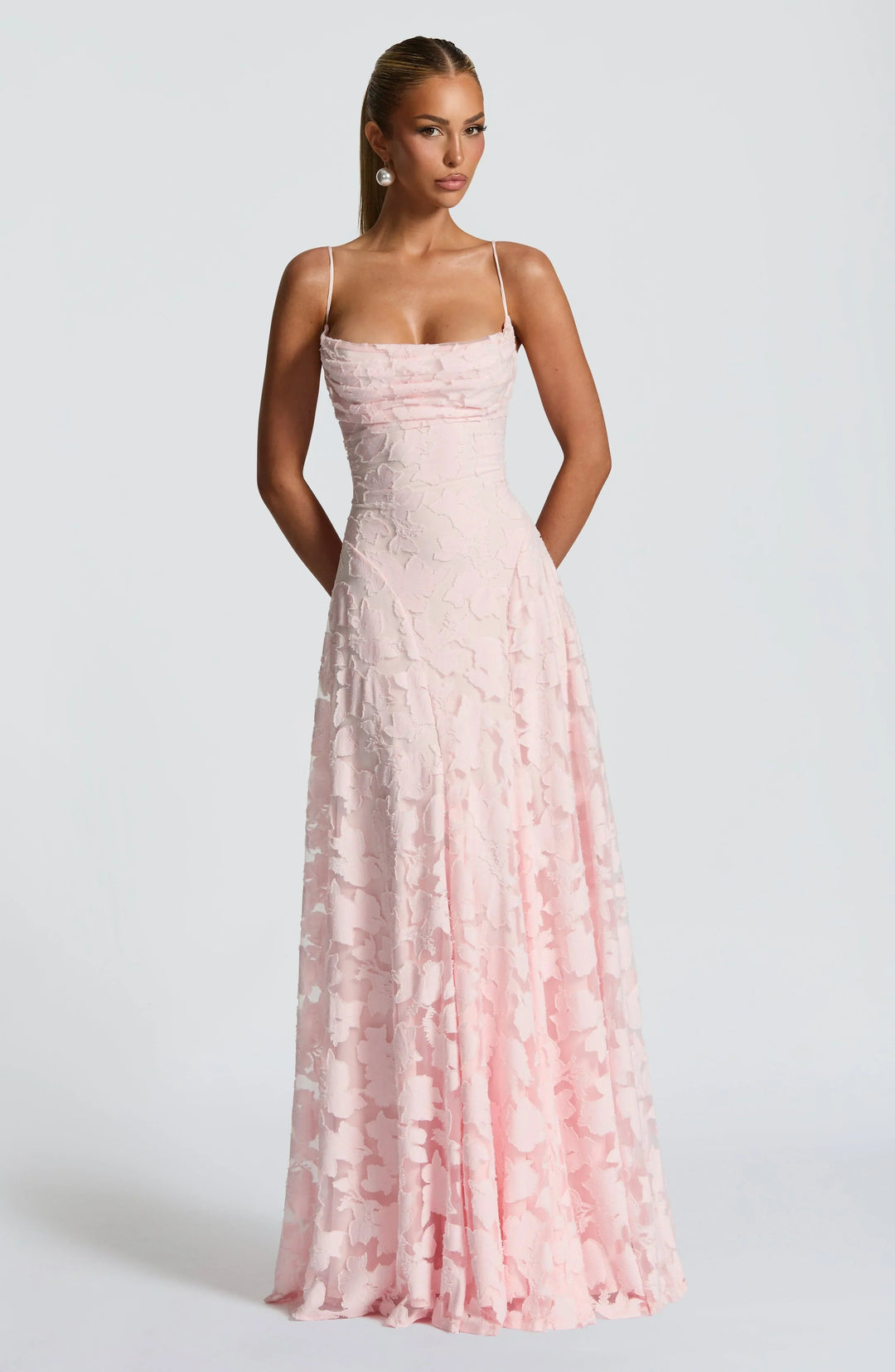 Maxi Jurk Dames | Elegante A-lijn met Bloemendetails