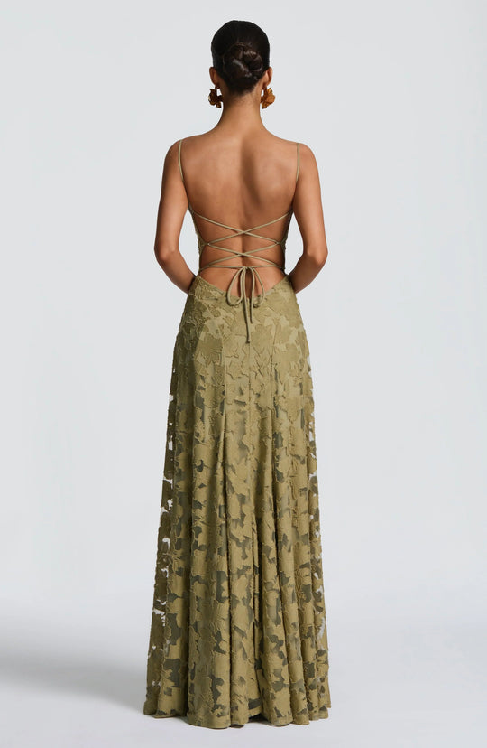Maxi Jurk Dames | Elegante A-lijn met Bloemendetails