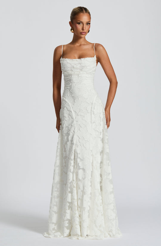 Maxi Jurk Dames | Elegante A-lijn met Bloemendetails