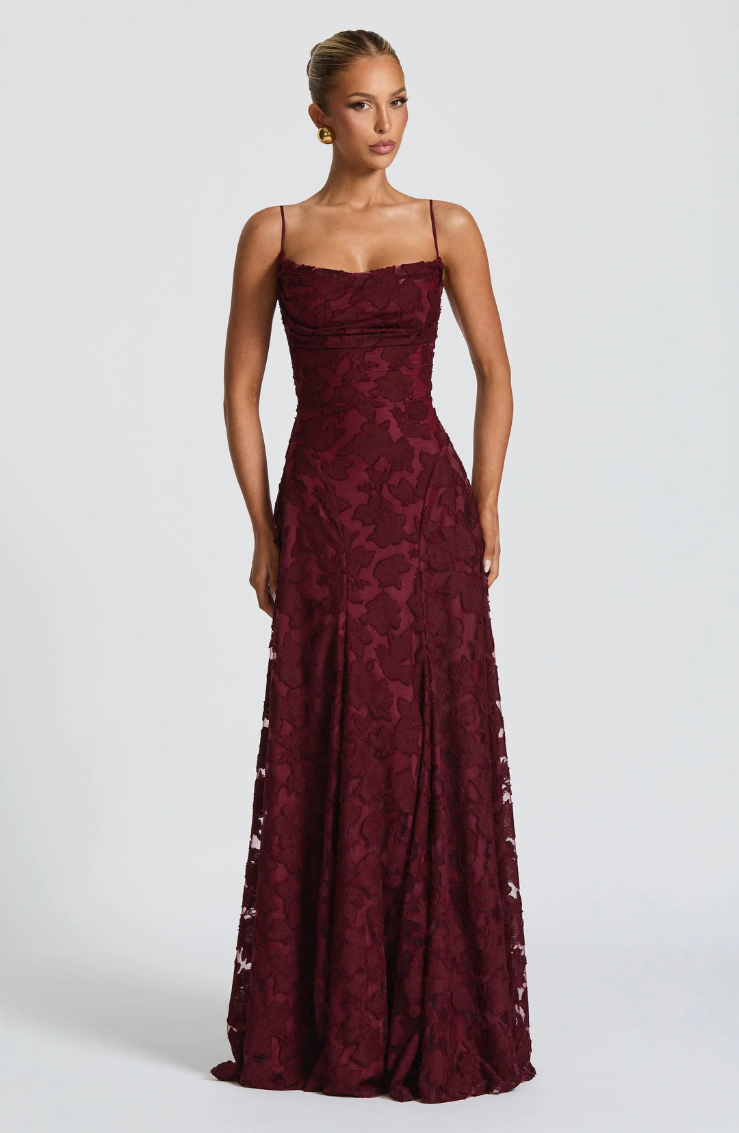 Maxi Jurk Dames | Elegante A-lijn met Bloemendetails