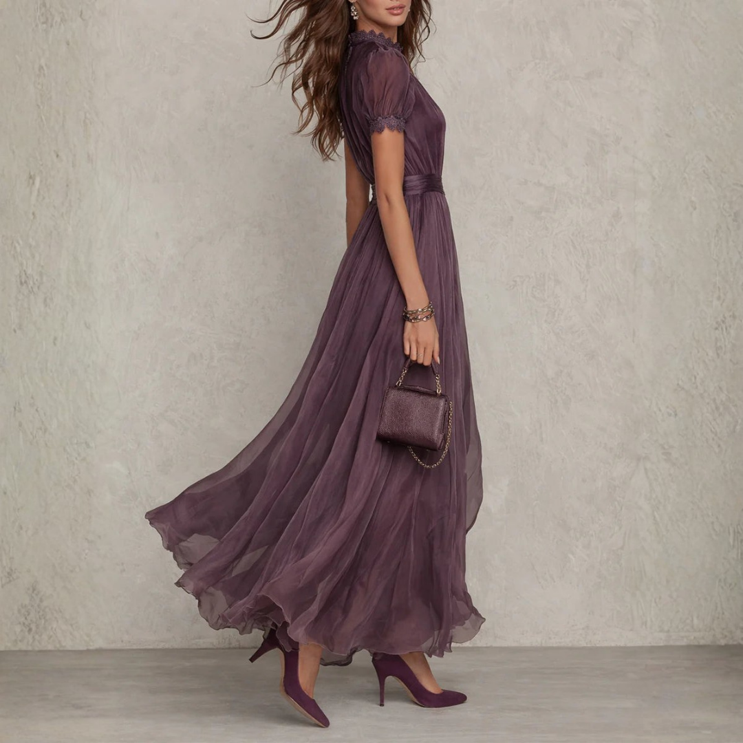 Isolde | Elegante chiffon maxi jurk 2