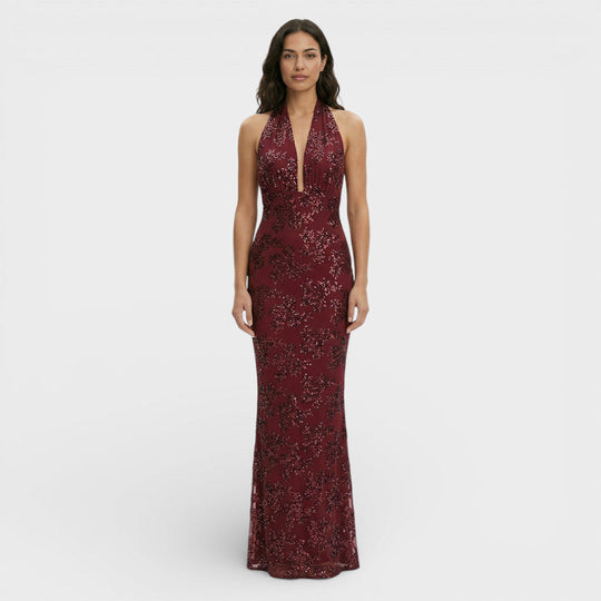 Maxi Jurk Dames | Glinsterende Bloemenprint