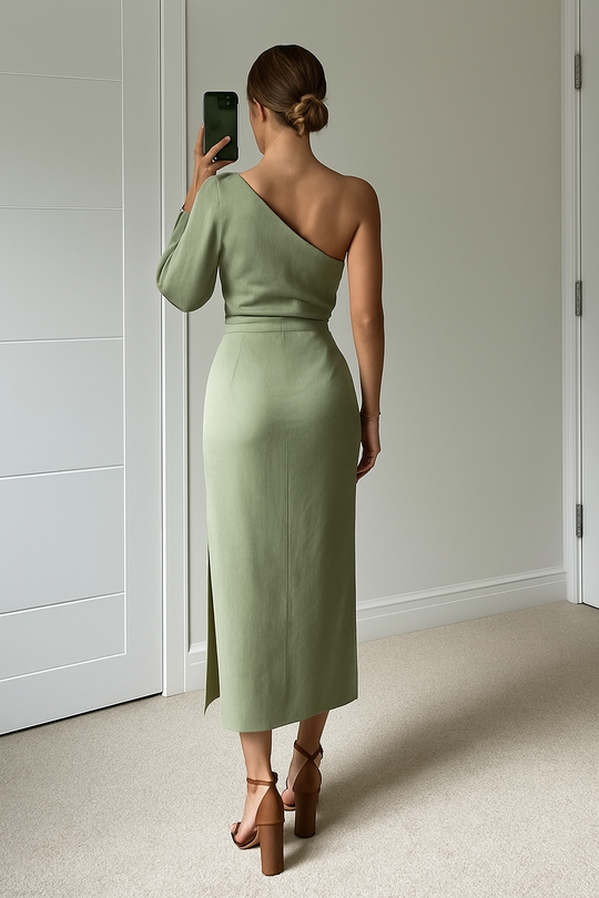 Maxi Jurk Dames | One-Shoulder Design & Elegante Pasvorm