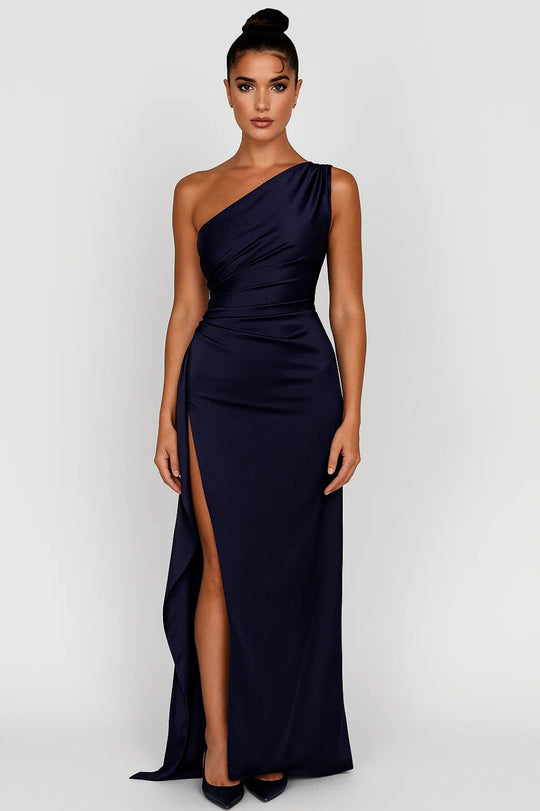 Maxi Jurk Dames - One Shoulder met Hoge Split | Elegant 0