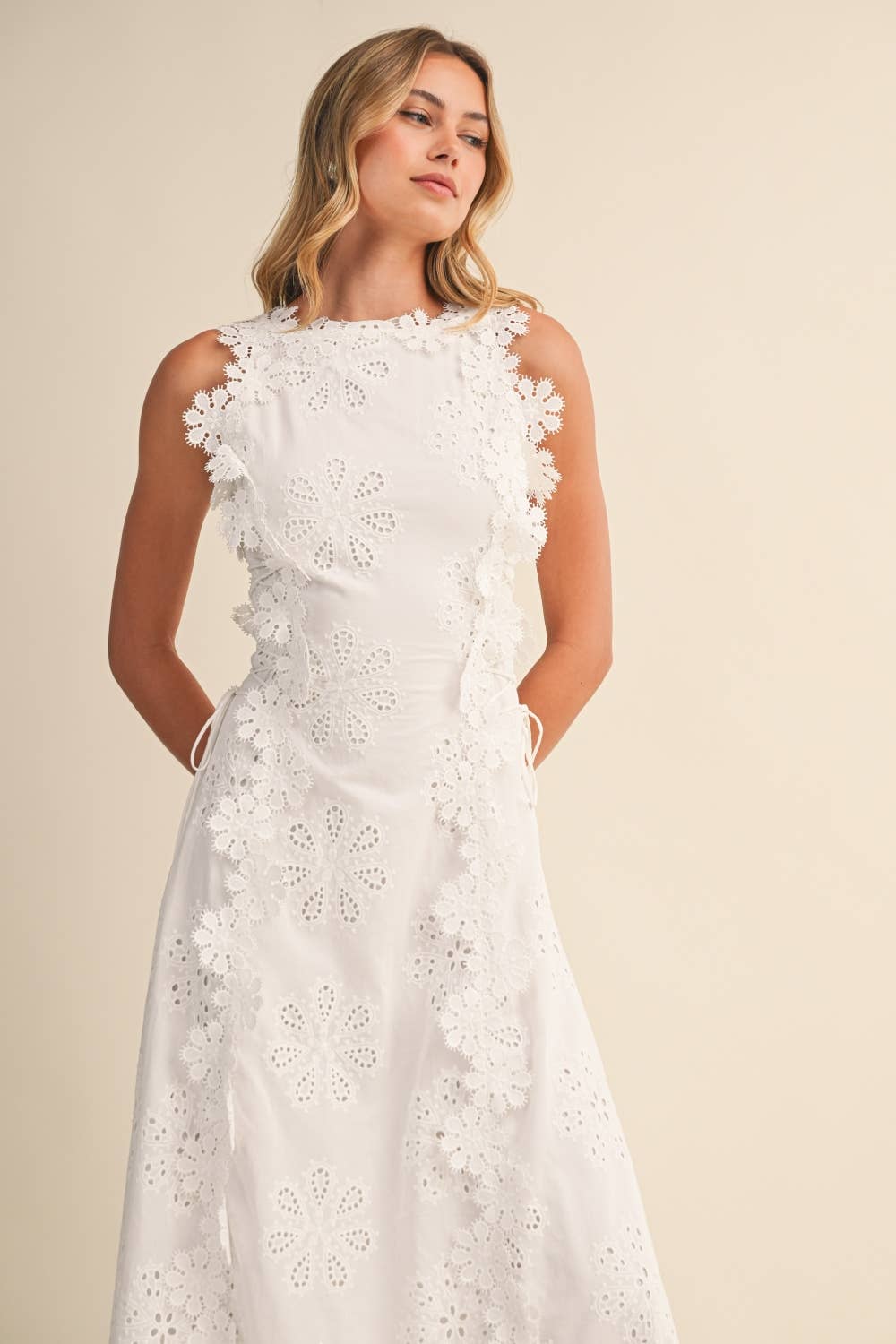 Maxi Jurk Dames | Romantisch Bloemenborduursel & Kantdetails