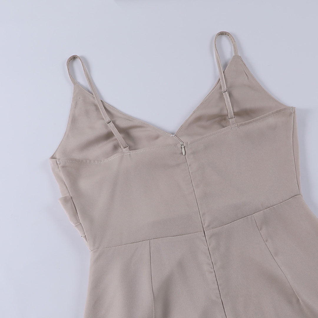 Maxi Jurk Dames | V-hals & Geplooide Details voor Zomerse Elegantie