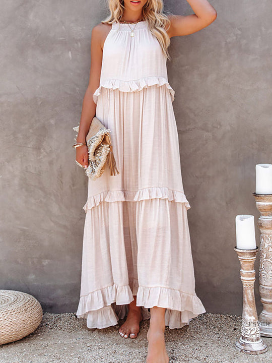 Maxi Jurk | Mouwloos Comfort & Flatterend A-lijn Silhouet