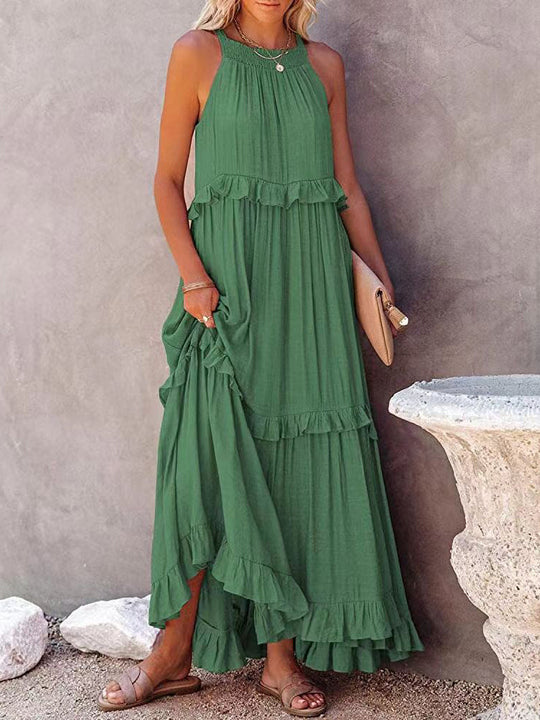 Maxi Jurk | Mouwloos Comfort & Flatterend A-lijn Silhouet