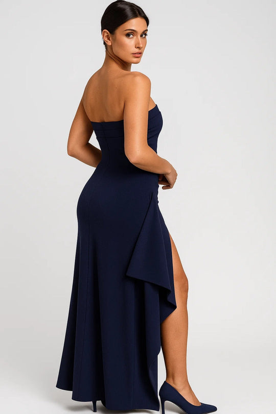 Maxi Jurk | Strapless Pasvorm & Elegante Hoge Split