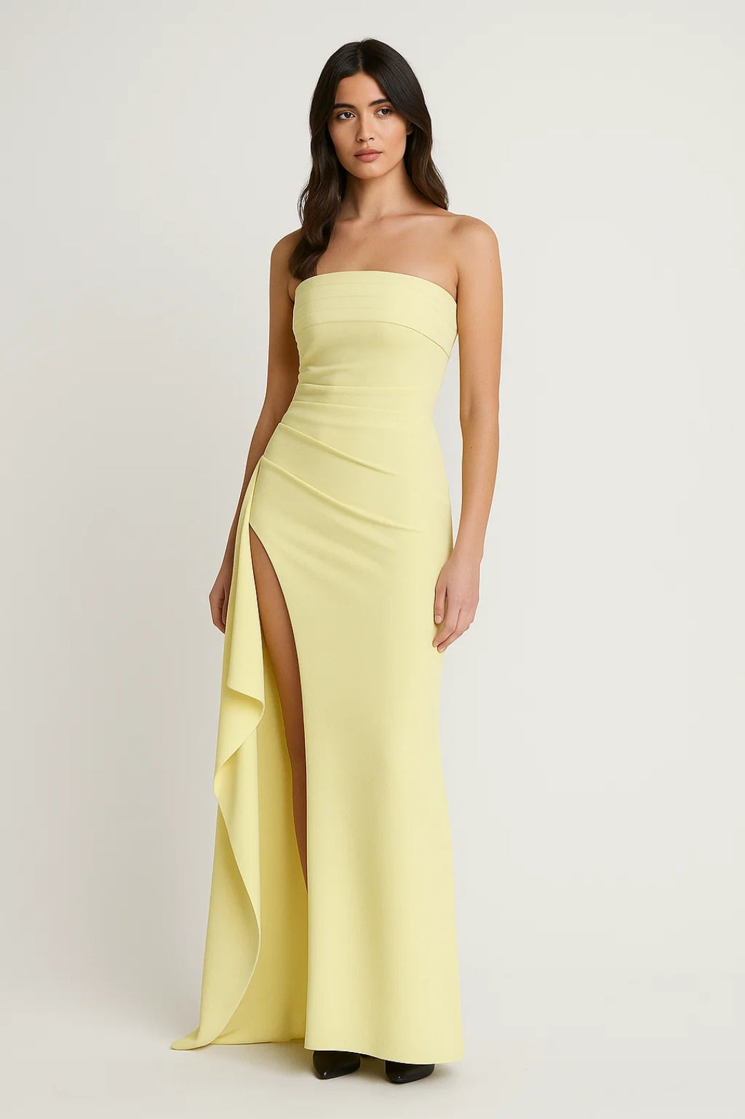 Maxi Jurk | Strapless Pasvorm & Elegante Hoge Split