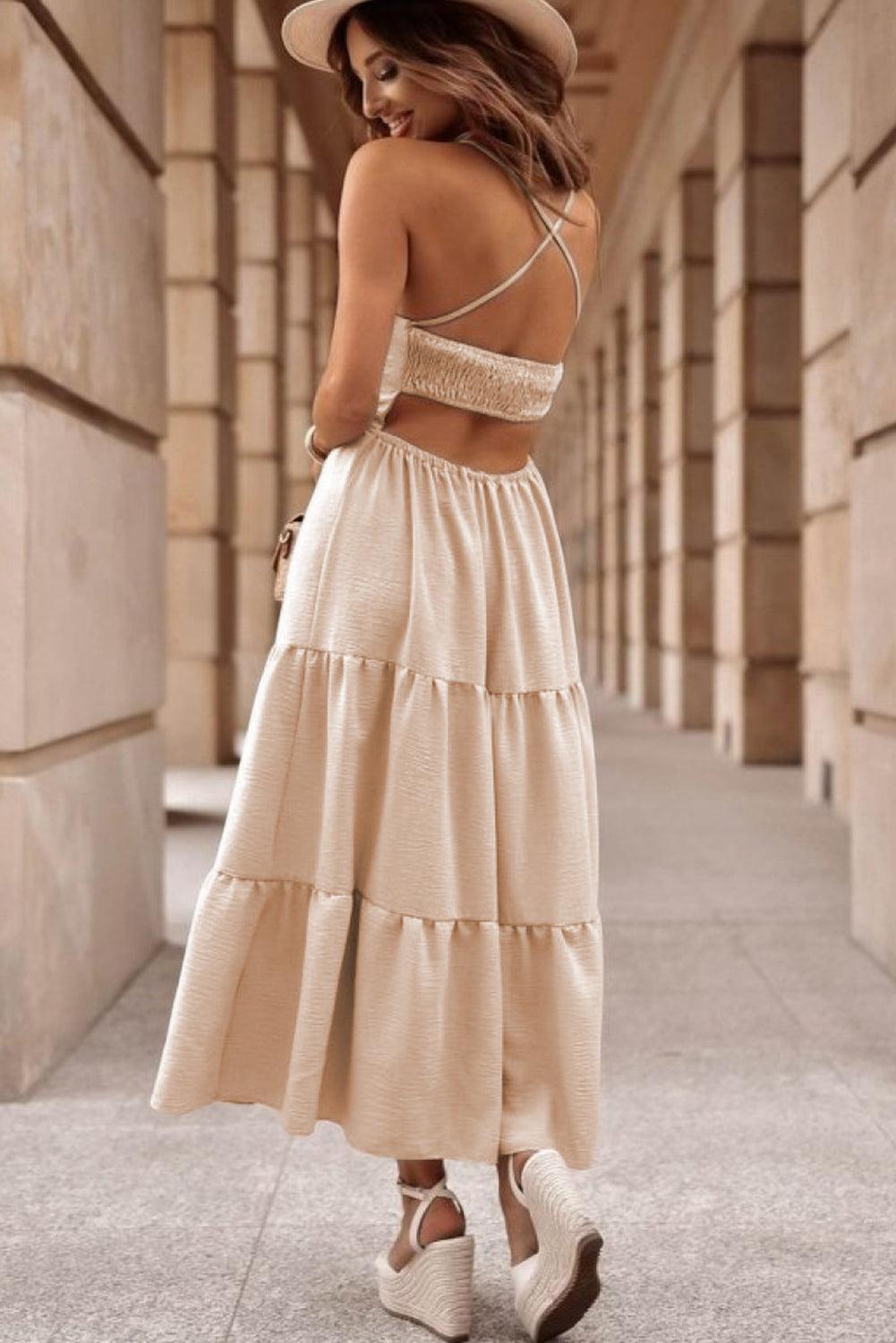 Maxi-Sommerkleid Damen mit Gekreuzten Trägern - Bella 2